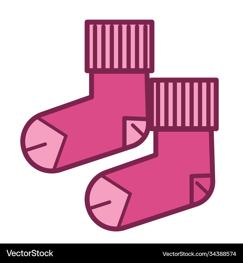 Knitted warm winter socks comfortable clothes Knitted warm winter socks comfortable clothes vector image