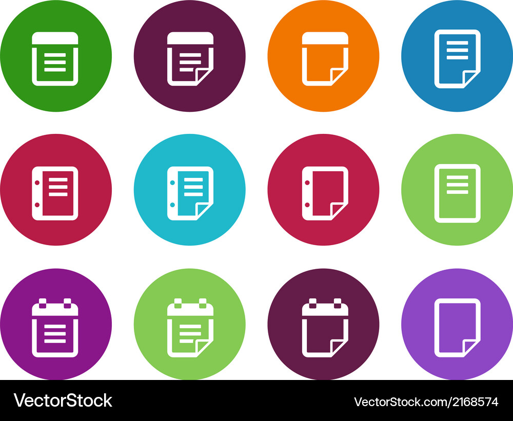 Sticky Notes & Notepad Icon Set Vector Image