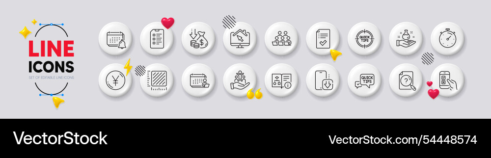 Tips technical algorithm and quick line Vector Image