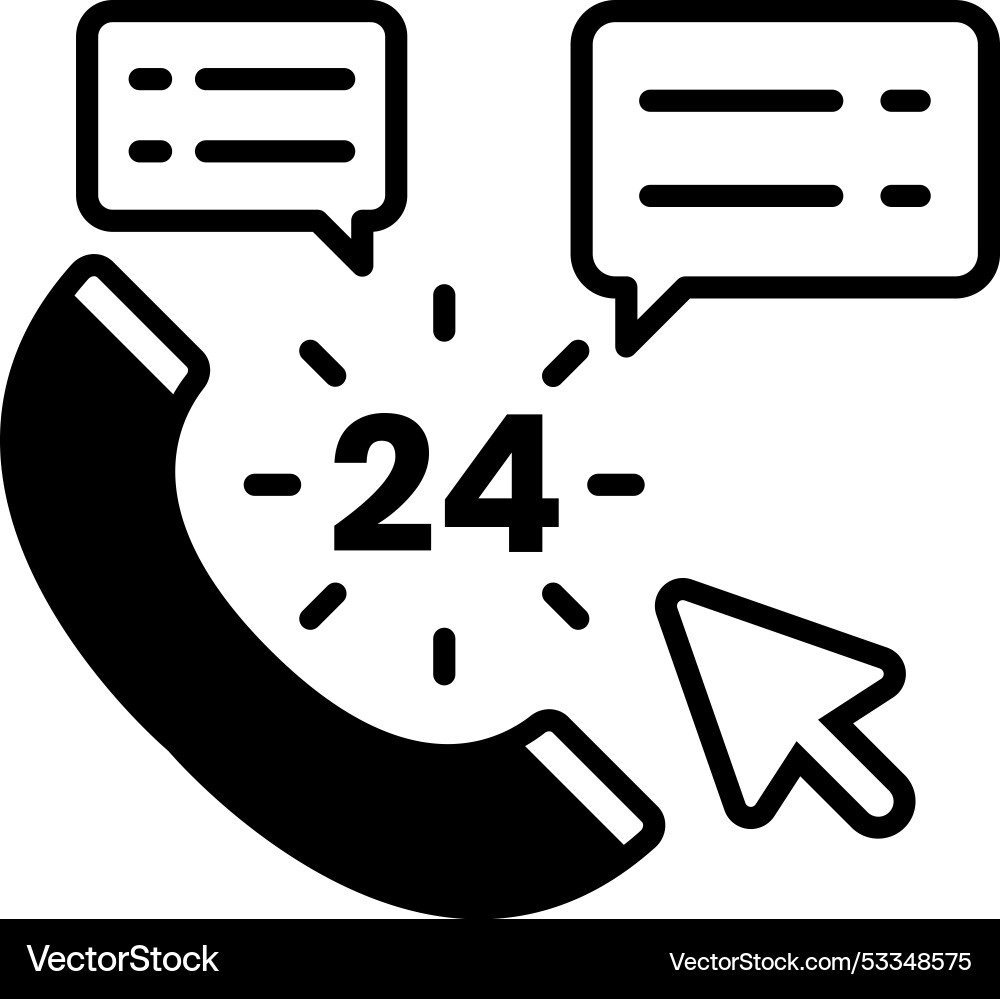 A phone with tip in line style A phone with tip in line style vector image
