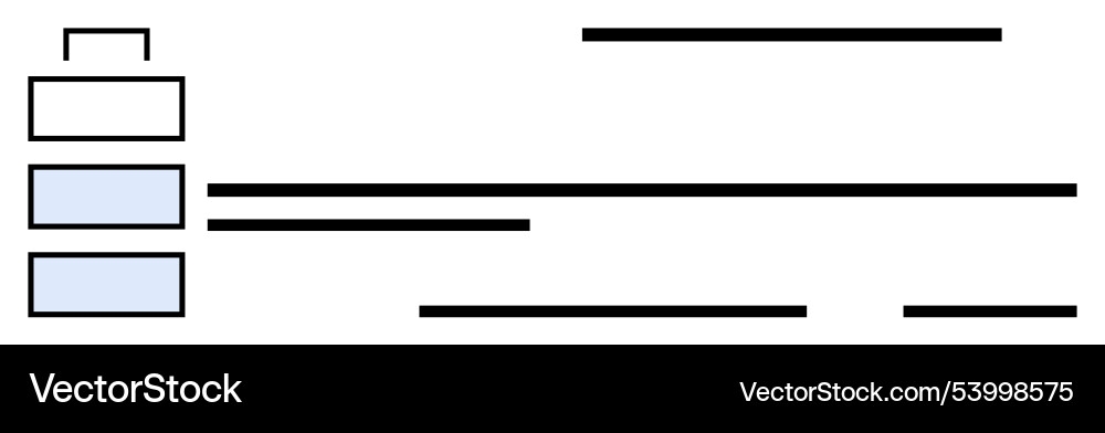 Abstract organizational chart with horizontal Vector Image