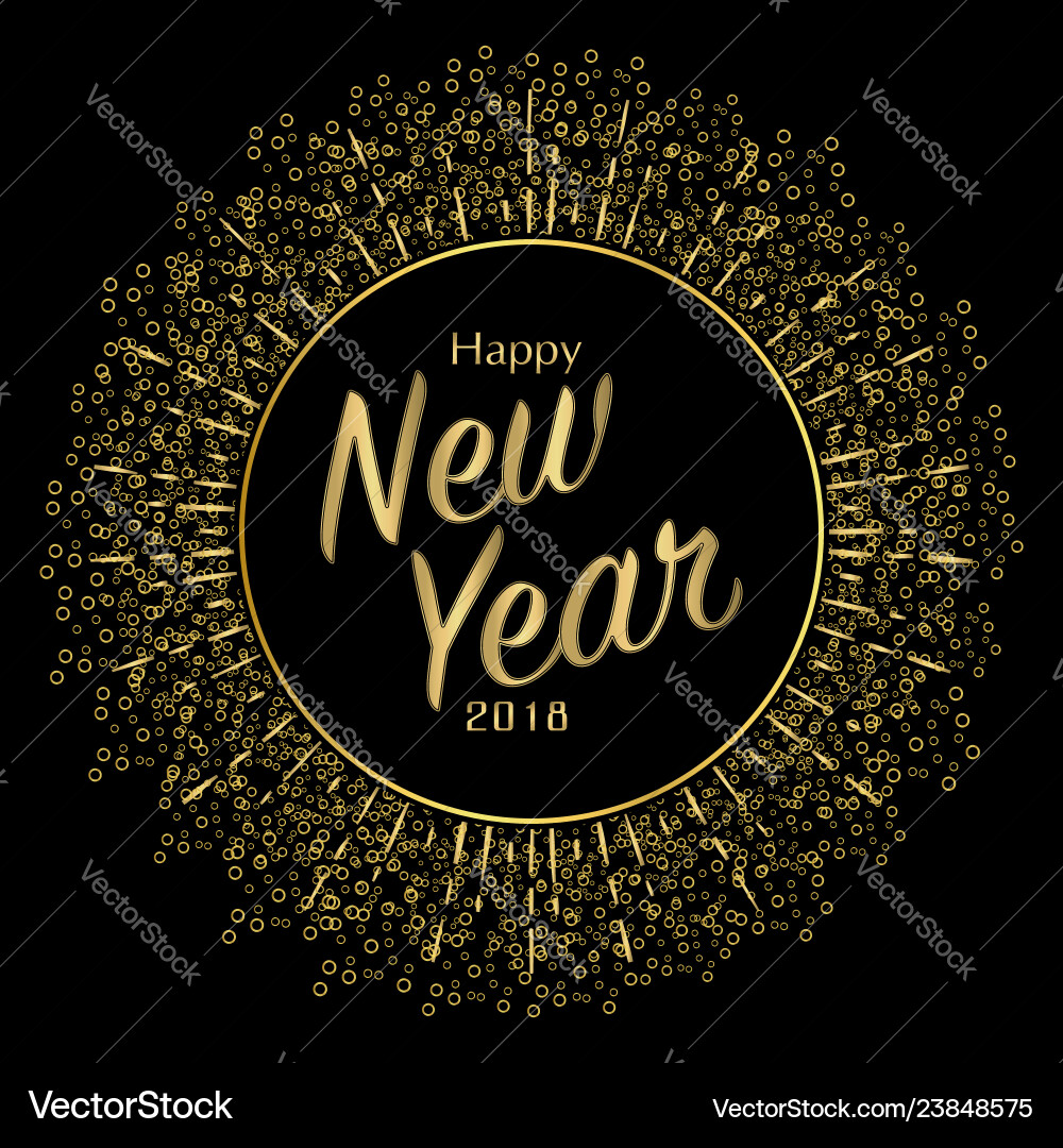 Golden card new year Golden card new year vector image
