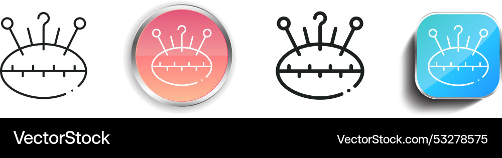 Kissen-Symbol dünne lineare regelmäßige und Schaltfläche Stil Kissen-Symbol dünne lineare regelmäßige und Schaltfläche Stil vektorbild