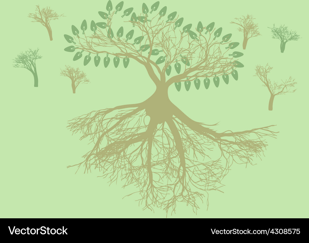 Root Network Abstract Vector Image