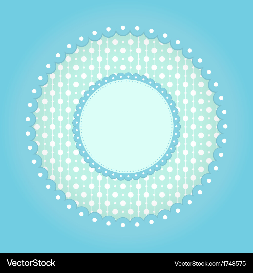 Rounded label on artistic background Vector Image