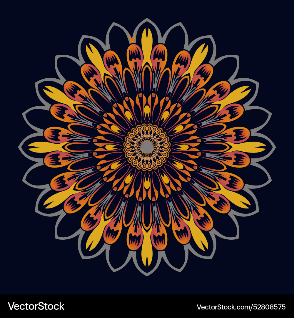 Seamless pattern with mandala luxury design Vector Image