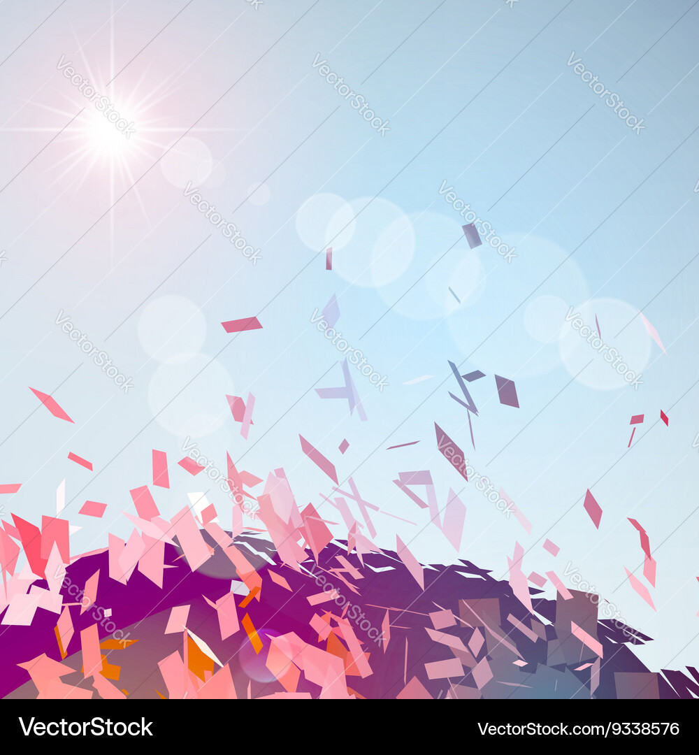 Abstract background with broken surface explosion Vector Image