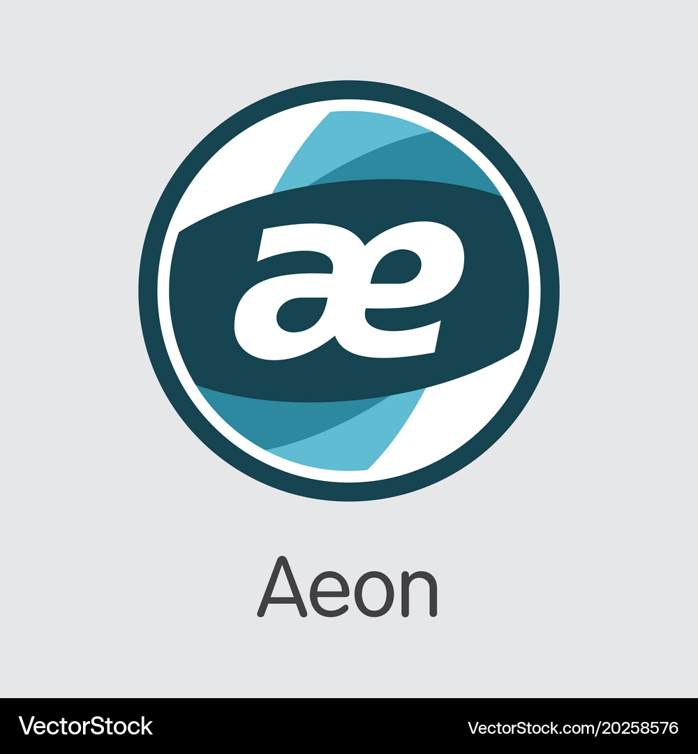 Aeon cryptographic currency - symbol – Royalty-Free Vector | VectorStock