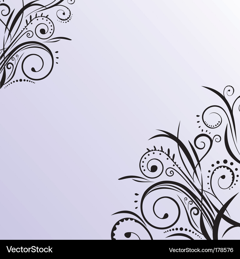 Card with curls Vector Image