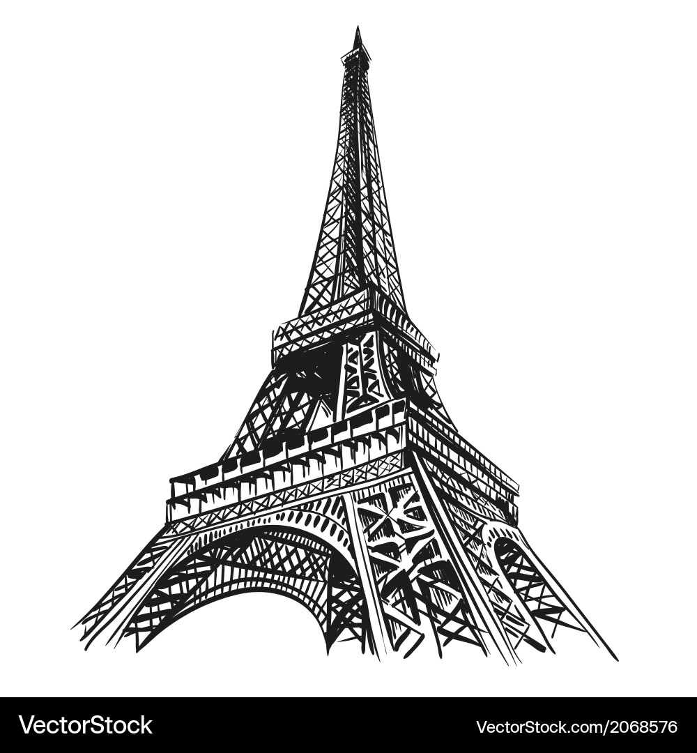 Eiffel Tower Sketch Vector Image