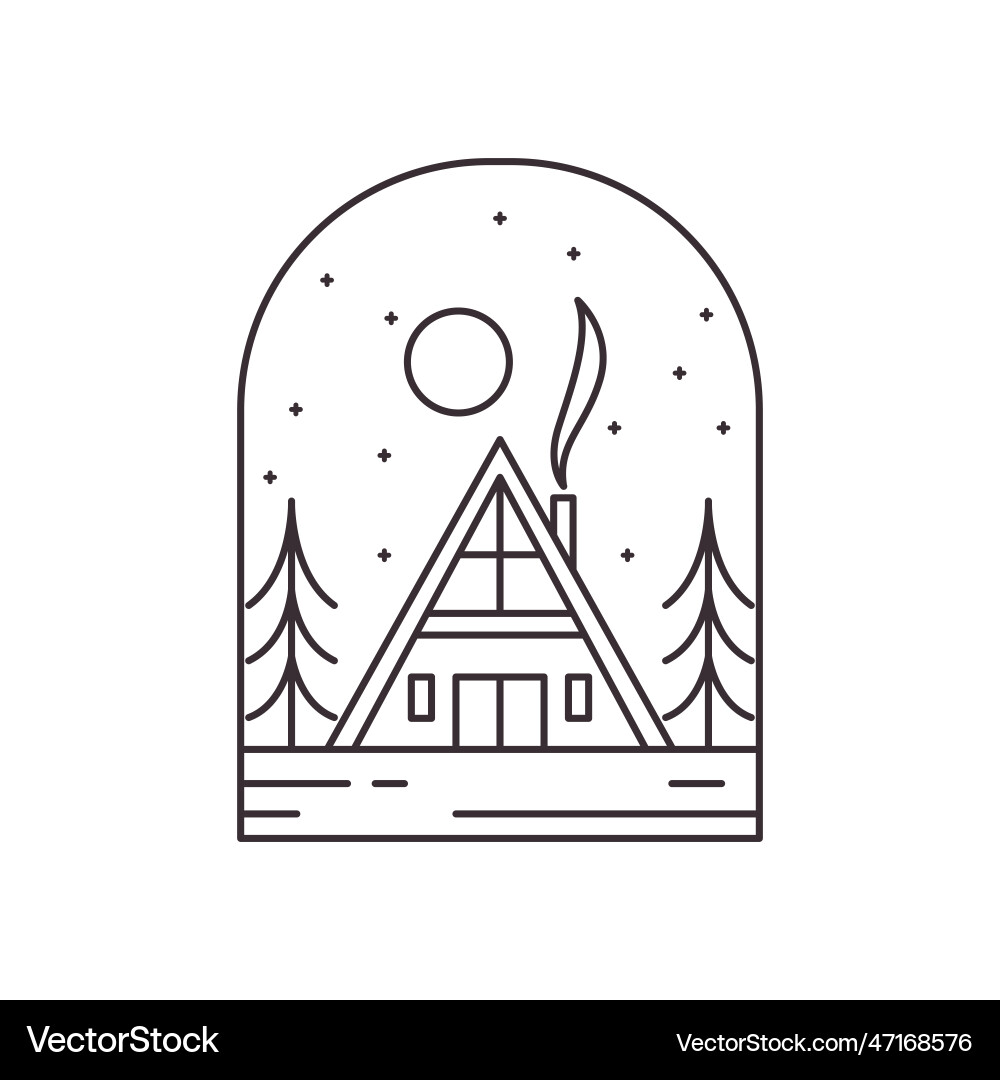Linie Kunsthaus Villa Nacht Logo Linie Kunsthaus Villa Nacht Logo vektorbild