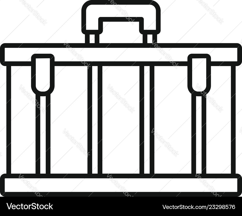Tool box icon outline style Tool box icon outline style vector image