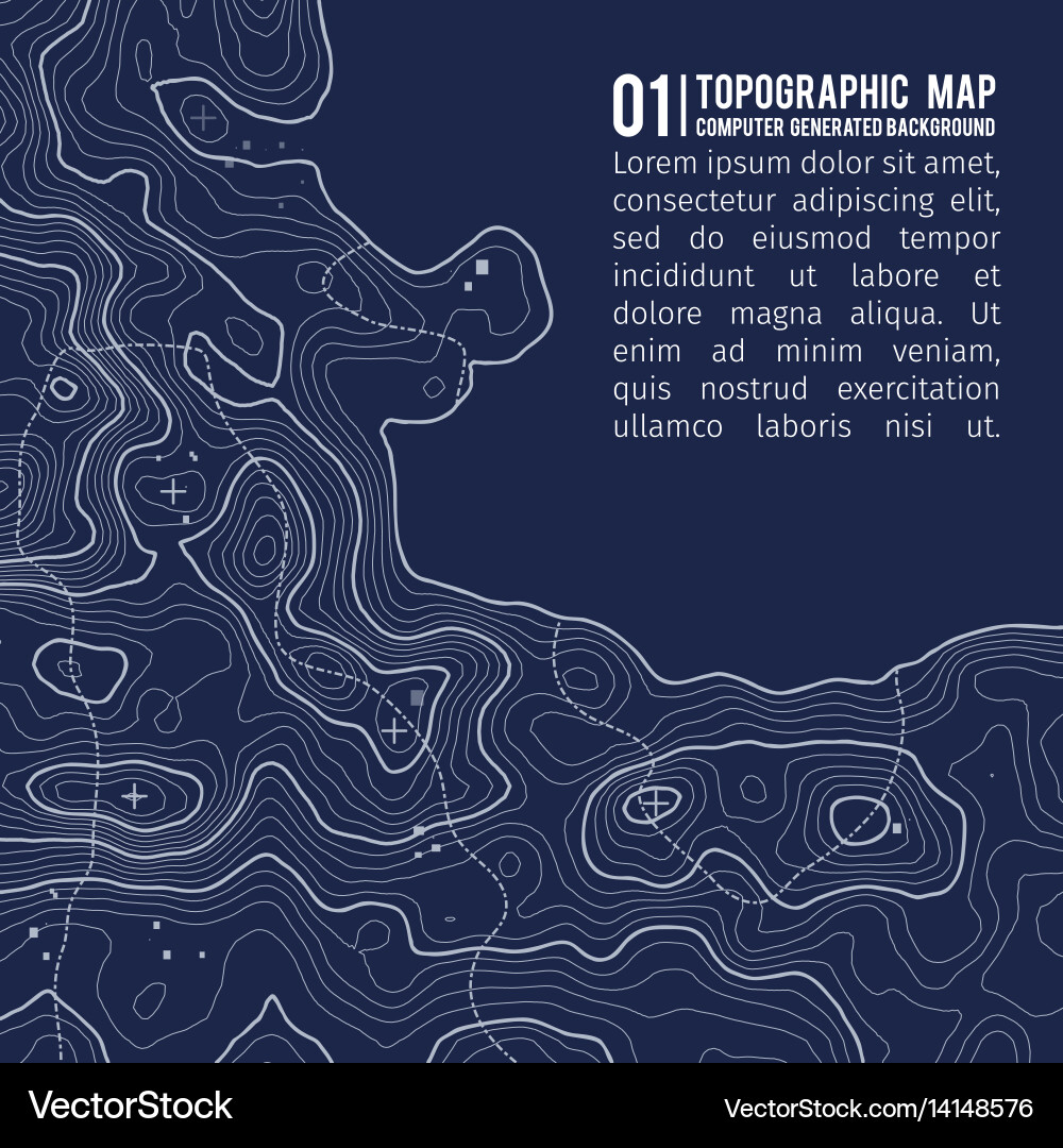 Topographic map background with space for copy vector image