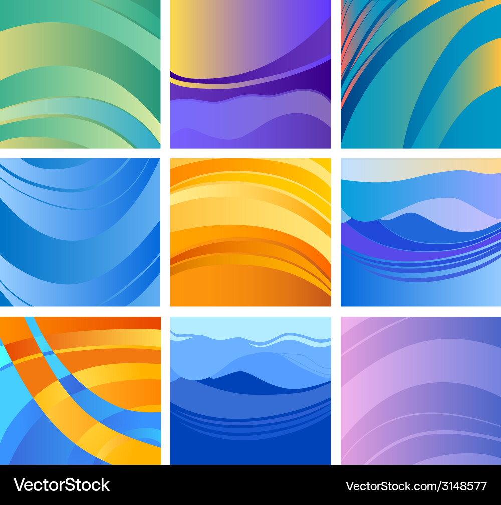 Abstract Background Set - Modern Patterns vector image
