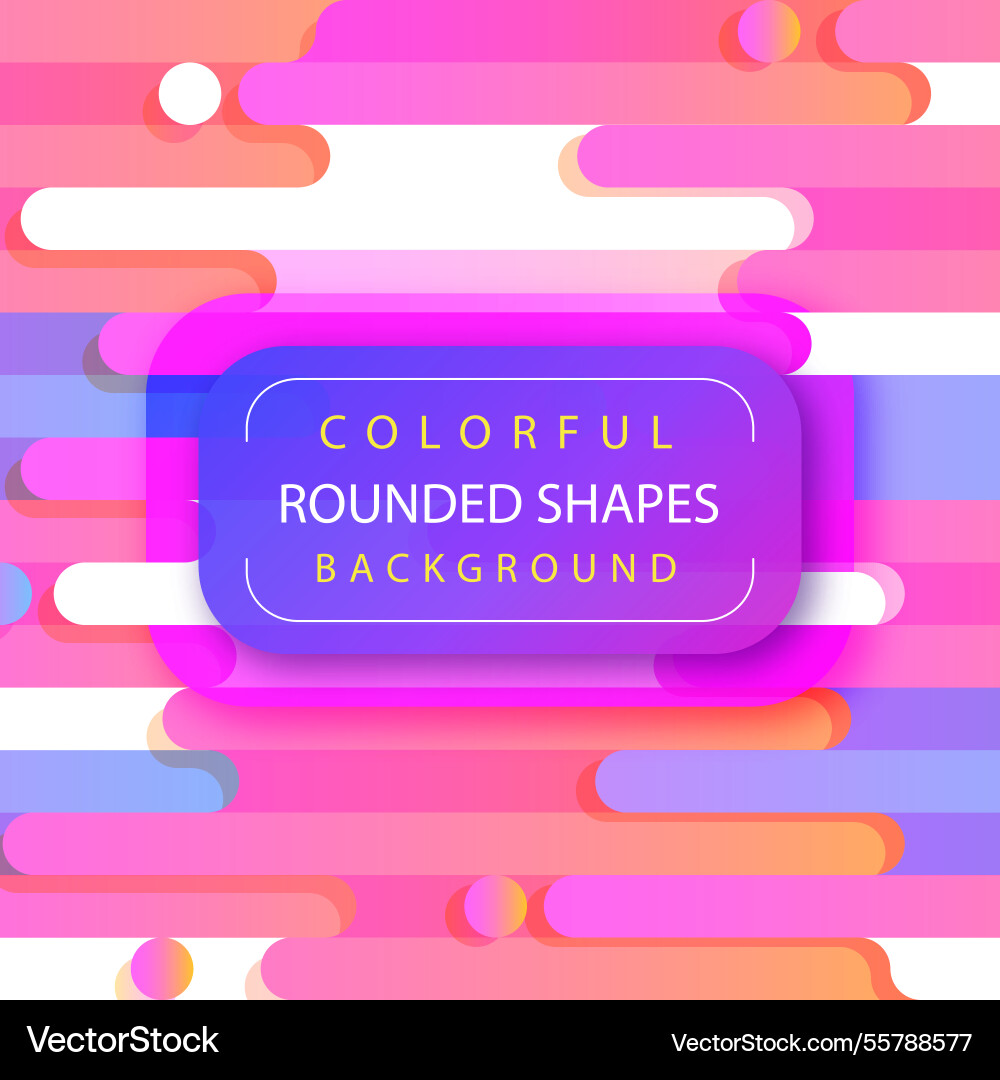 Abstract background with colorful rounded shapes vector image