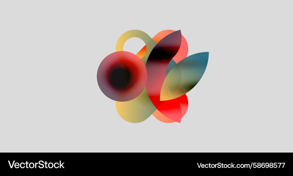 Abstract shapes overlap creating vibrant color Abstract shapes overlap creating vibrant color Vector Image