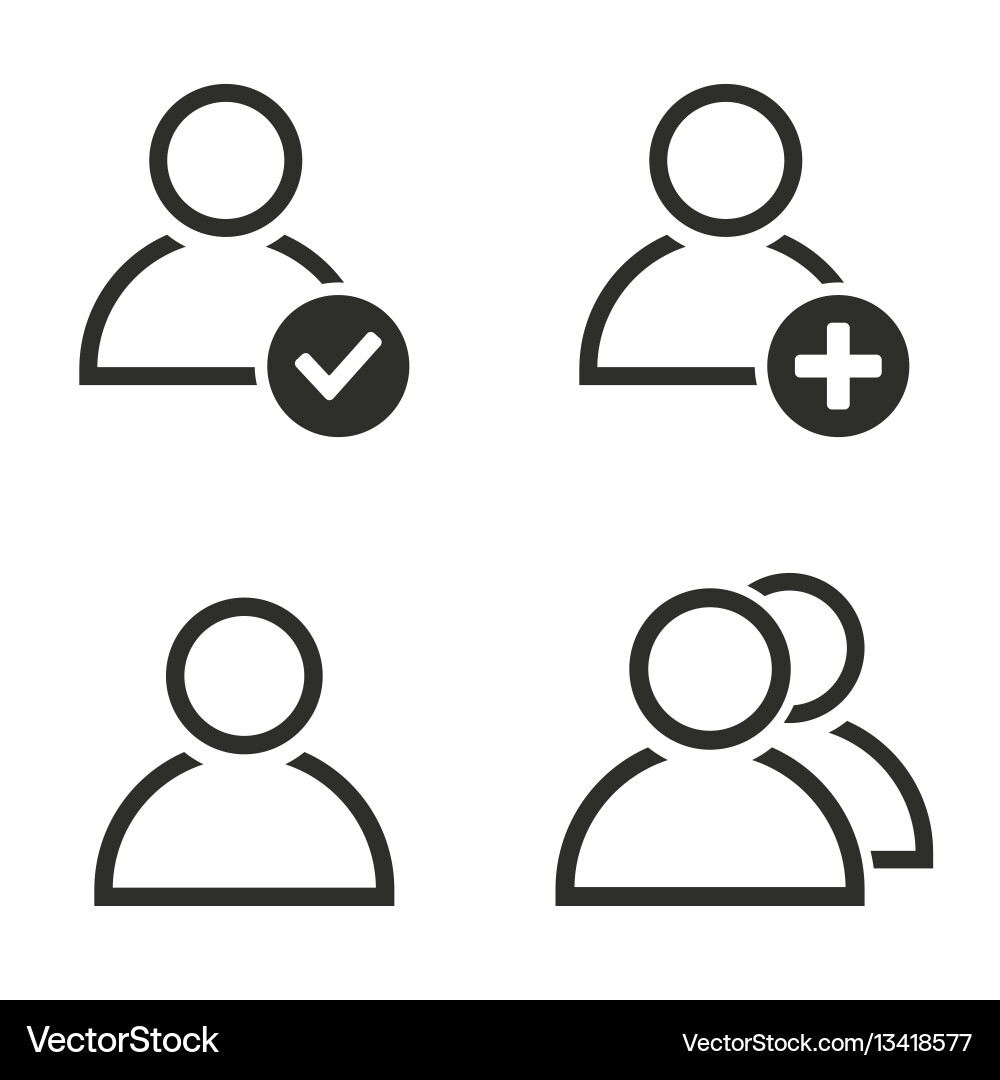 Account Icon Collection Royalty Free Vector Image