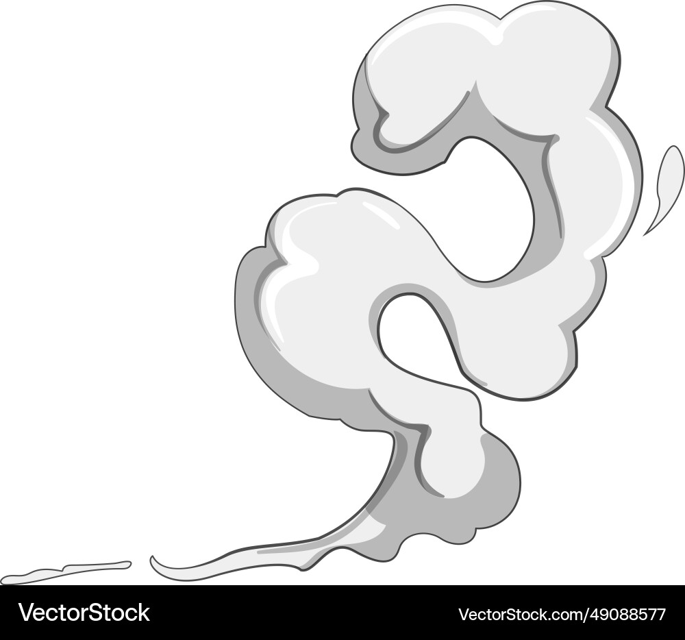 Air smoke cloud cartoon vector image