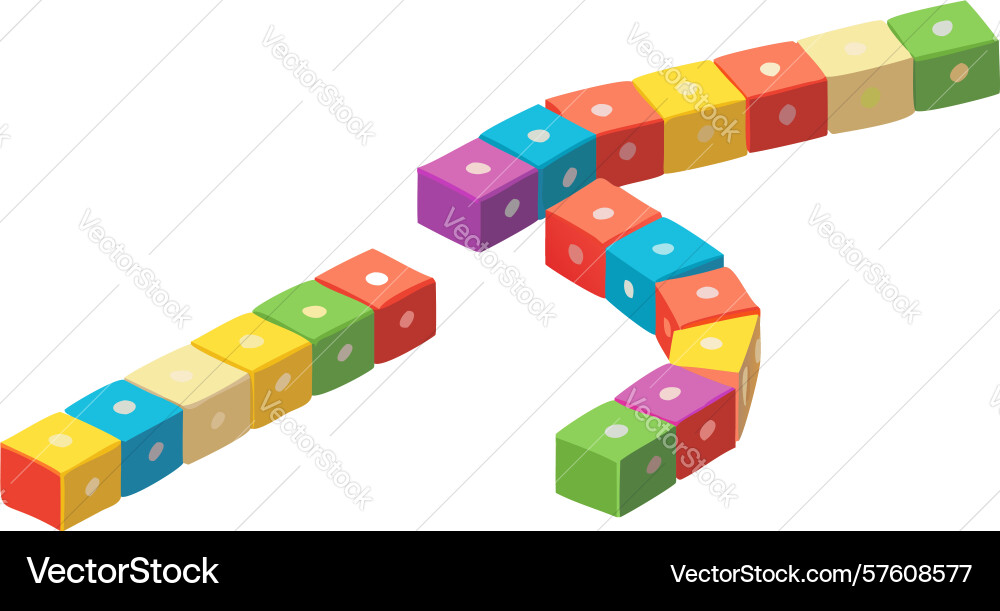 Blocky game path with sharp turns design vector image