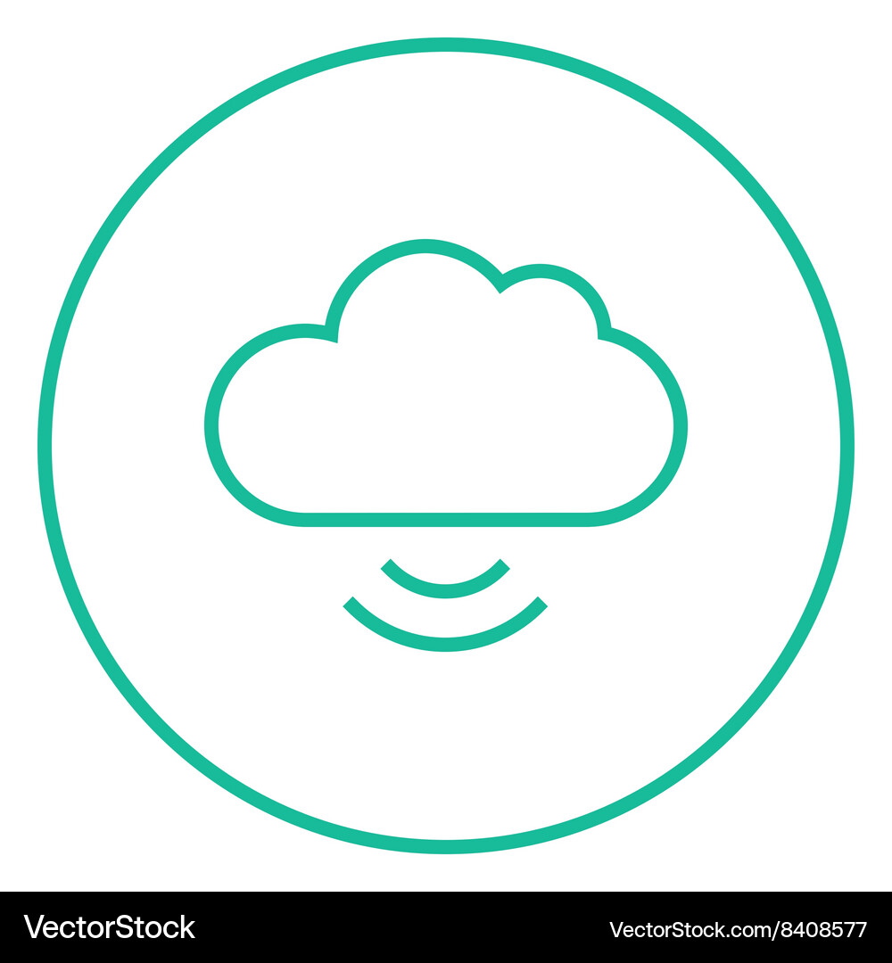 Cloud computing line icon Vector Image