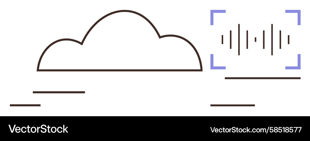 Cloud Computing with Audio Data Vector Image