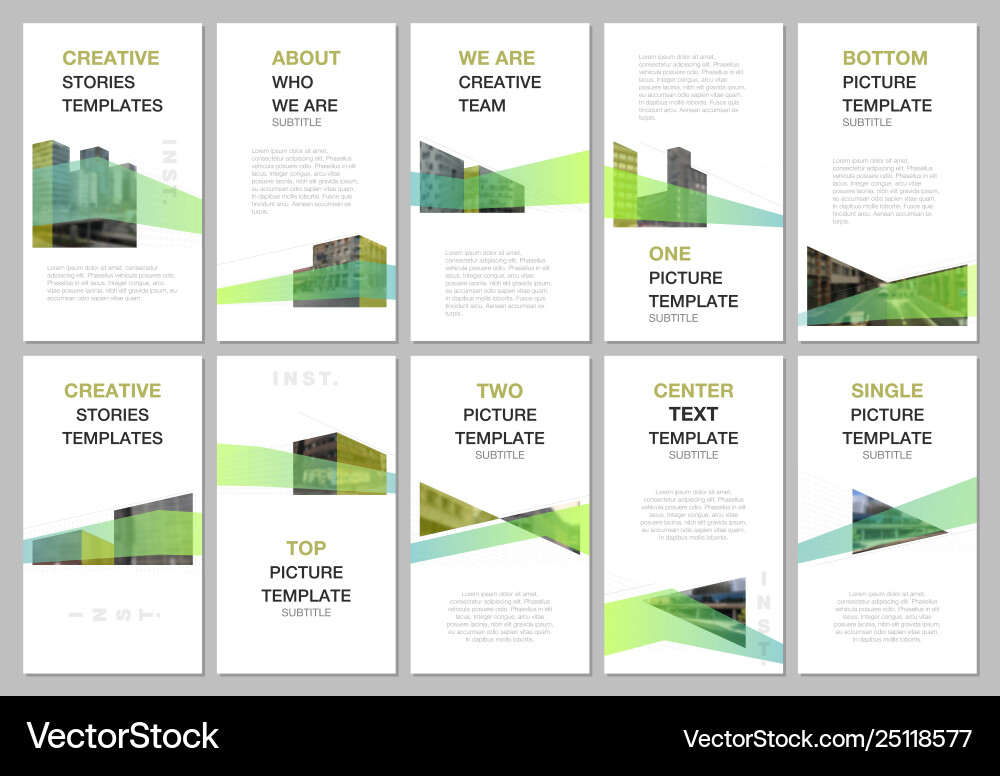 Creative social networks stories design vertical vector image