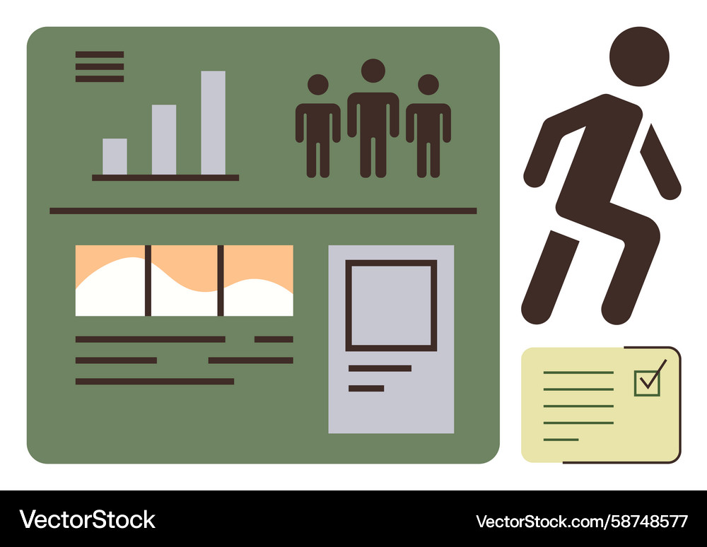 Data Dashboard Metrics & Progress Vector Image