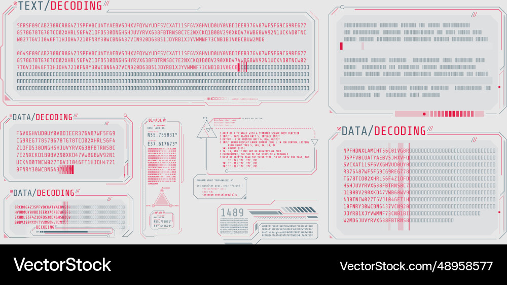Hud interface design for decoding big data Hud interface design for decoding big data vector image