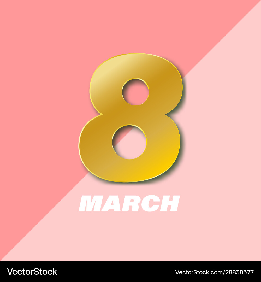 Internationale Frauen Tag Poster 8 Nummer 3d Internationale Frauen Tag Poster 8 Nummer 3d vektorbild