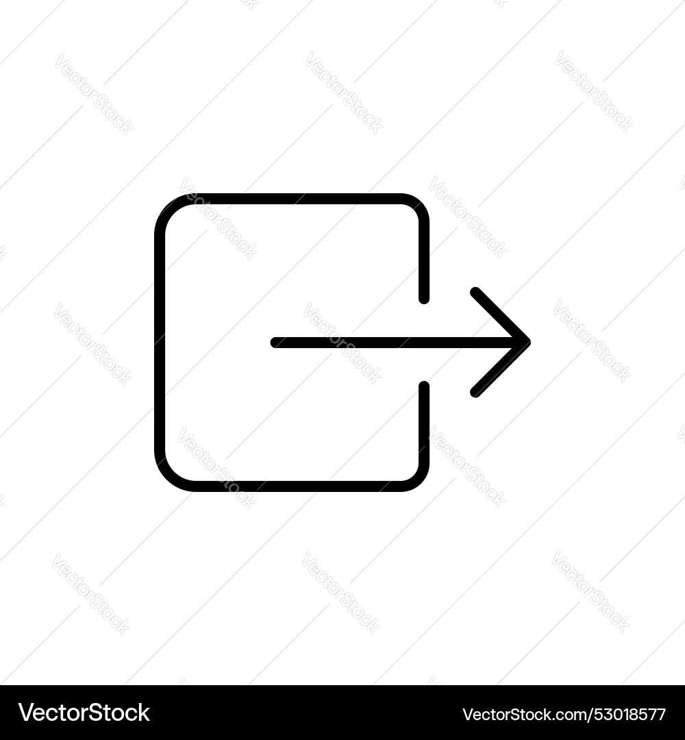 Sign out icon set exit quit symbol output vector image