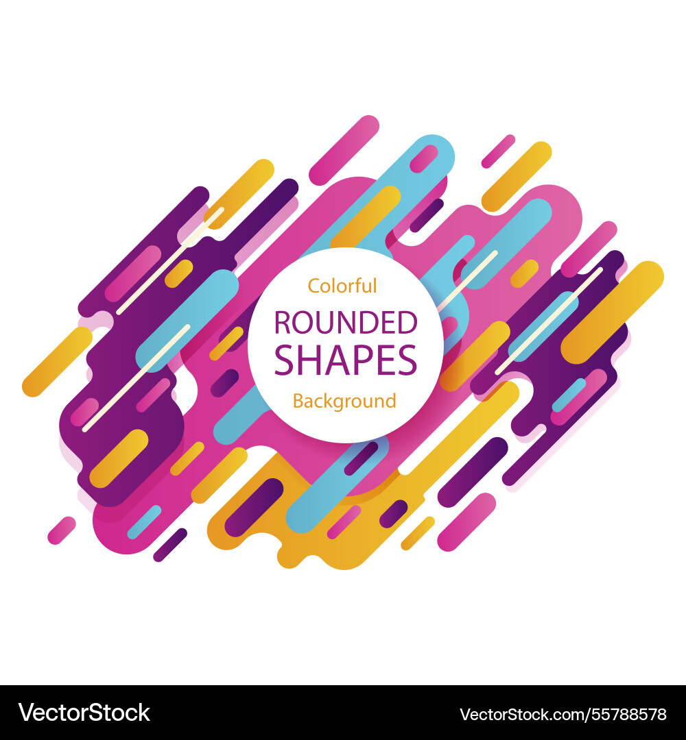 Abstract background with colorful rounded shapes Vector Image