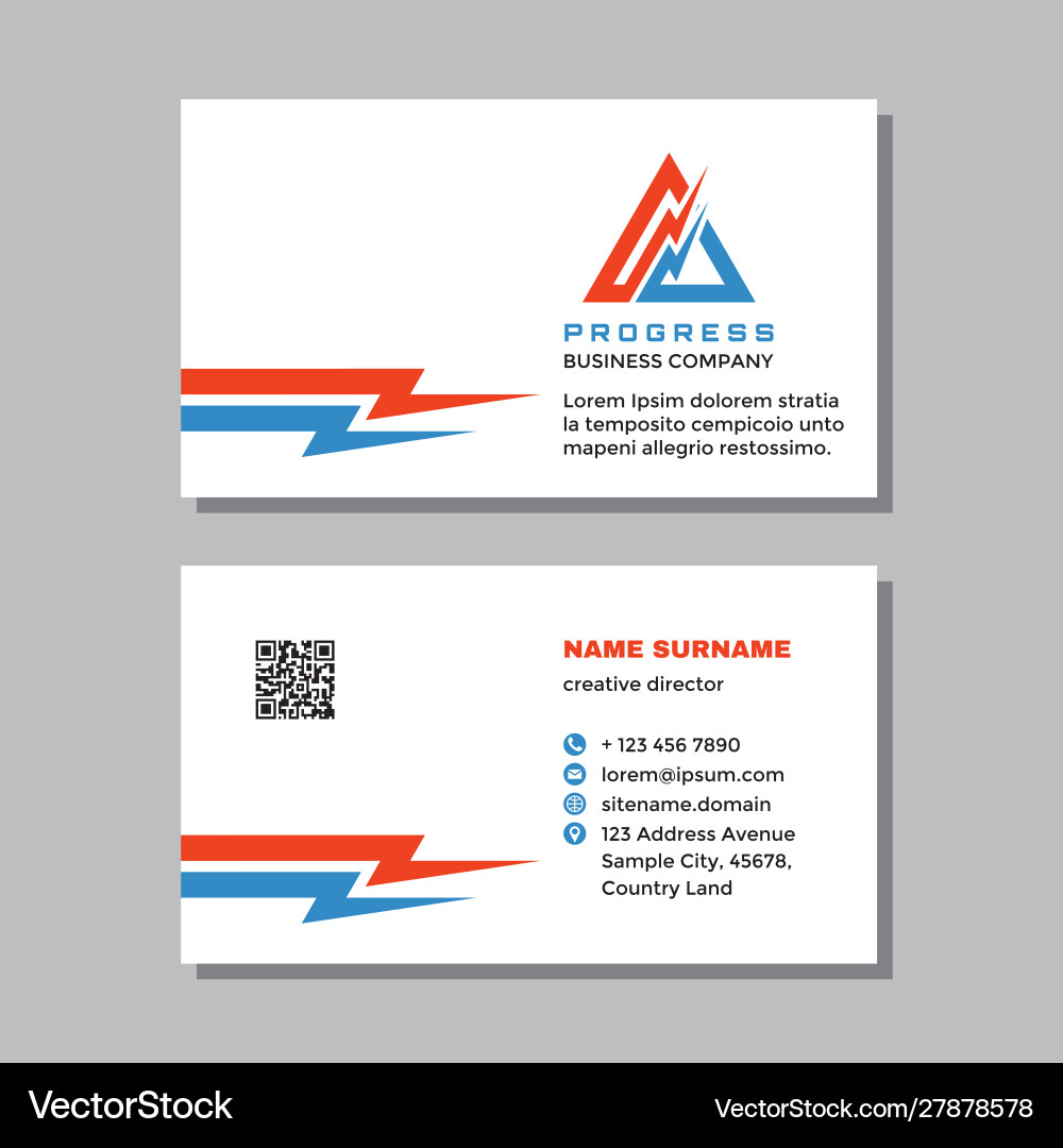 Business visit card template with logo - concept Business visit card template with logo - concept vector image