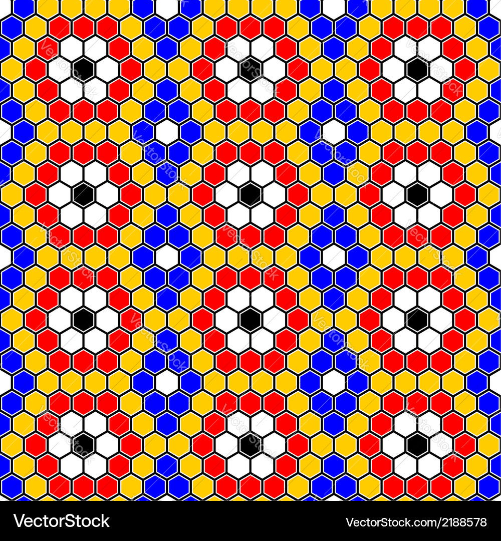 Design seamless colorful mosaic hexagon pattern Vector Image
