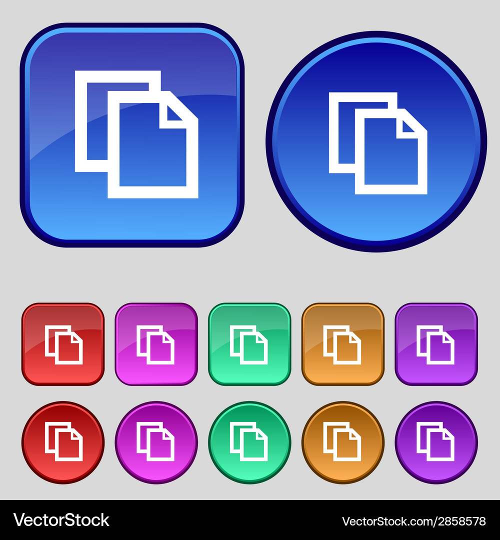 Edit document sign icon content button set Vector Image