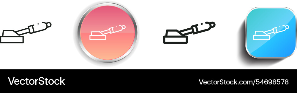 Handbrake icon thin linear regular and button vector image