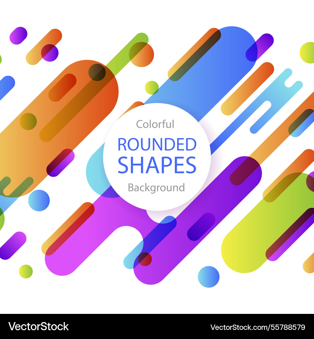Abstract background with colorful rounded shapes vector image