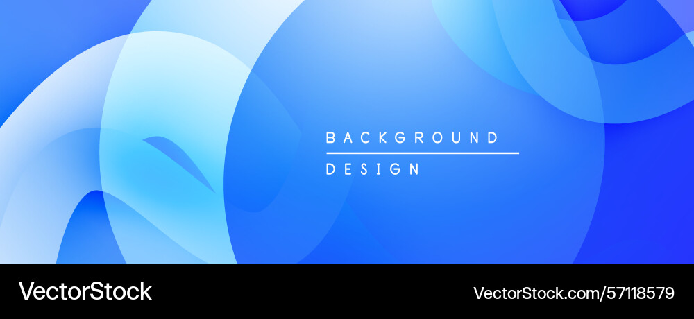 Abstract blue shapes overlap creating dynamic Vector Image
