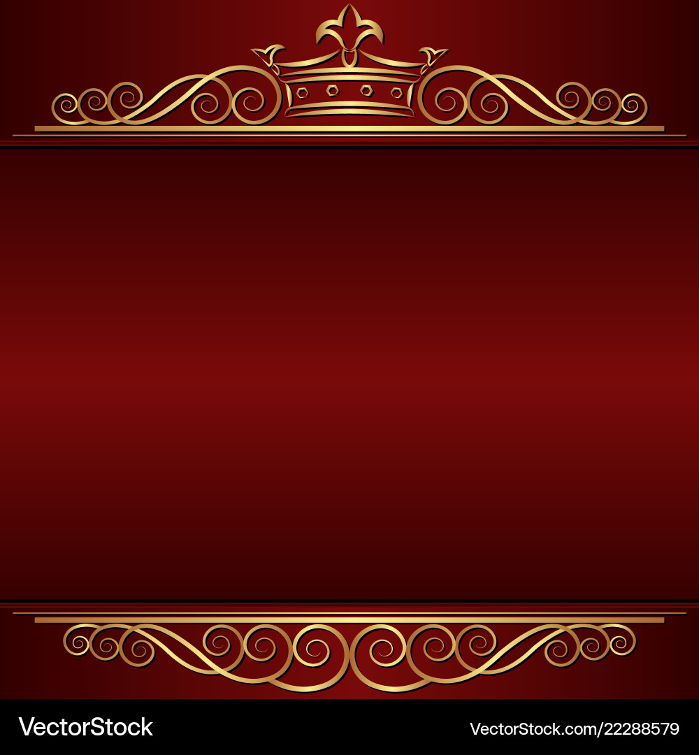 Royal Maroon Crown Background Vector Image