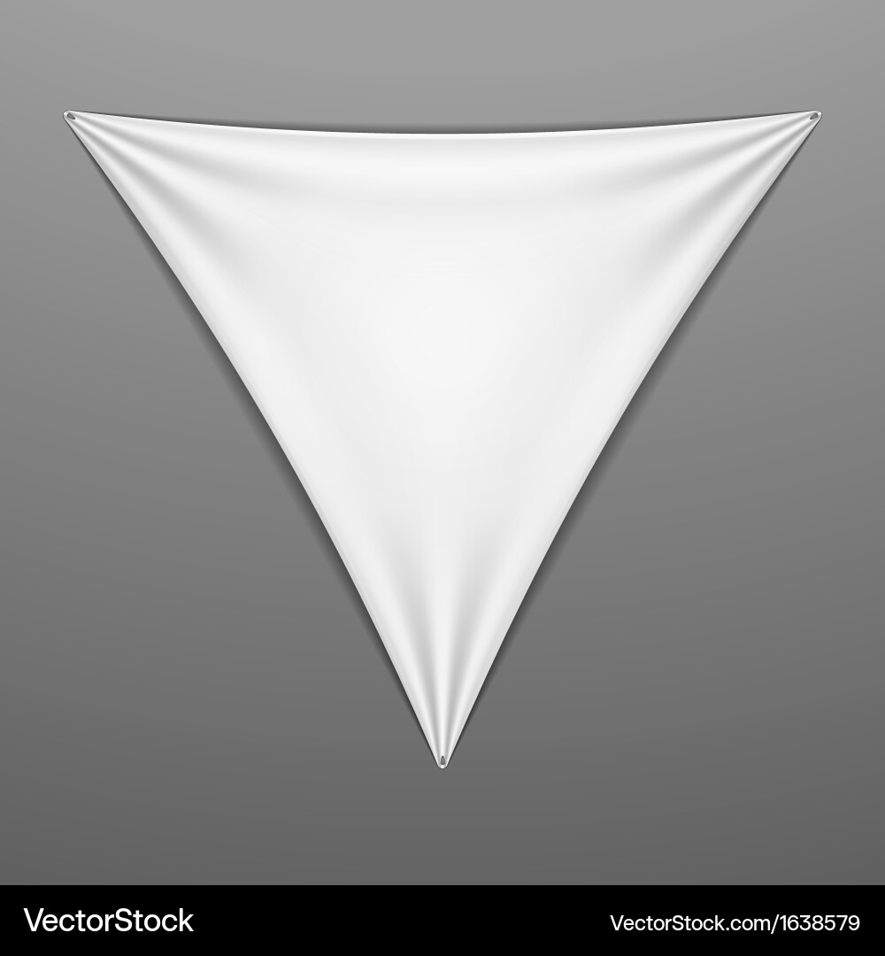 White stretched triangular shape with folds vector image