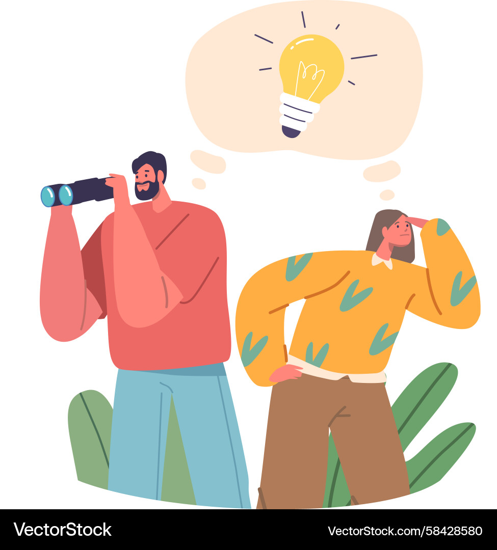 Collaborative Brainstorming Session Vector Image