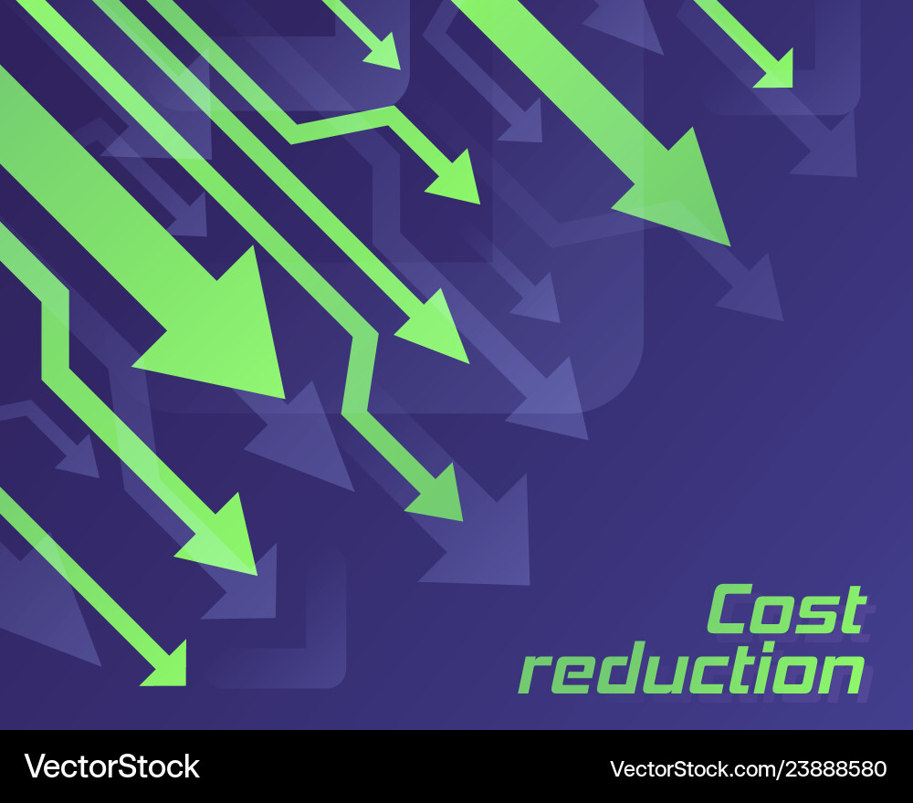 Cost reduction concept Cost reduction concept vector image