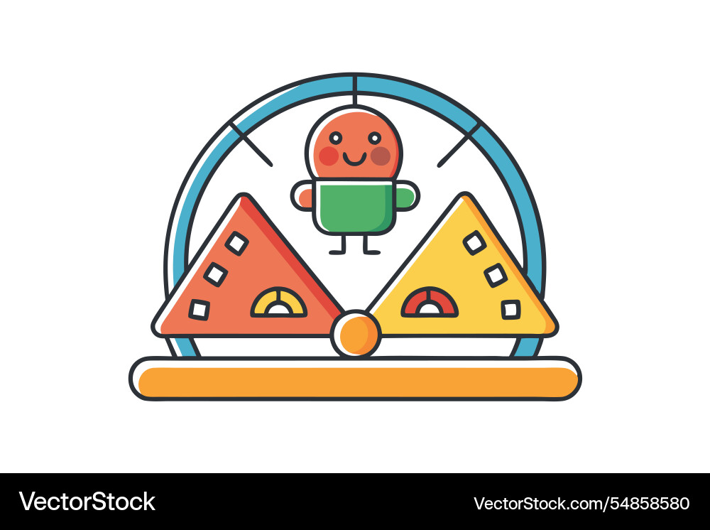 Creative and colorful scale indicator vector image