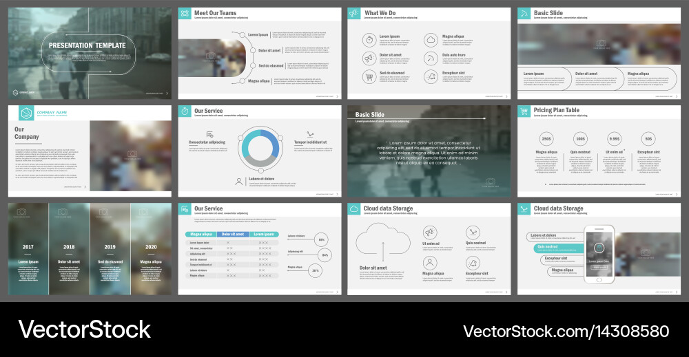 Presentation & Template Elements vector image
