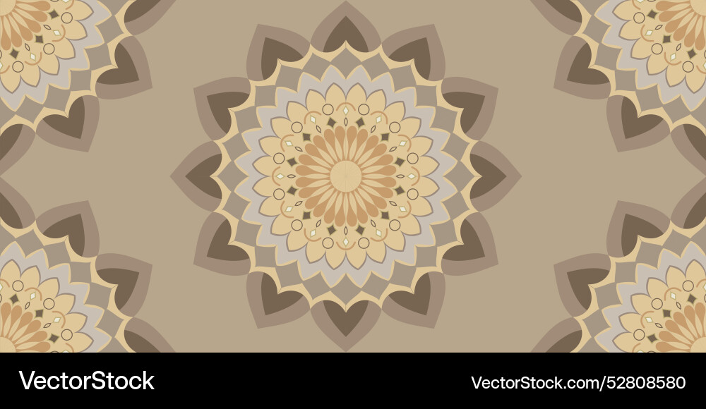 Seamless pattern with mandala luxury design Vector Image
