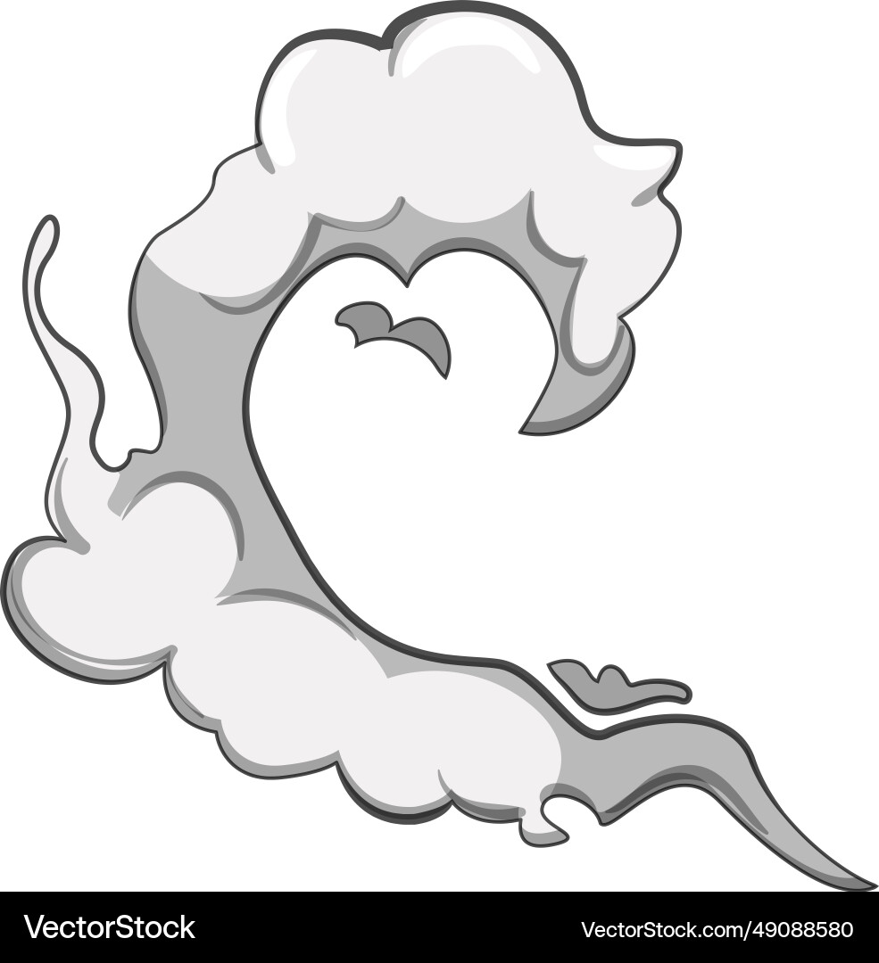 Smoke cloud cartoon Royalty Free Vector Image - VectorStock
