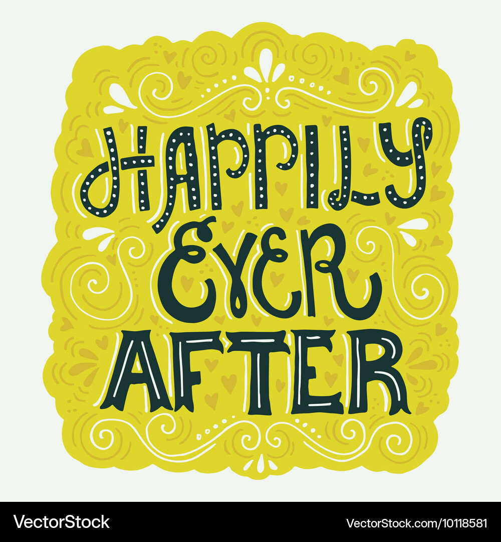 Happily ever after (10118581) – Royalty-Free Vector | VectorStock