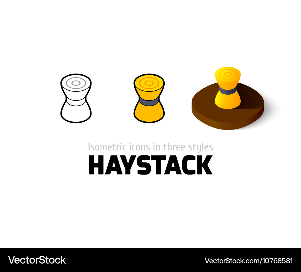 Haystack icon in different style vector image