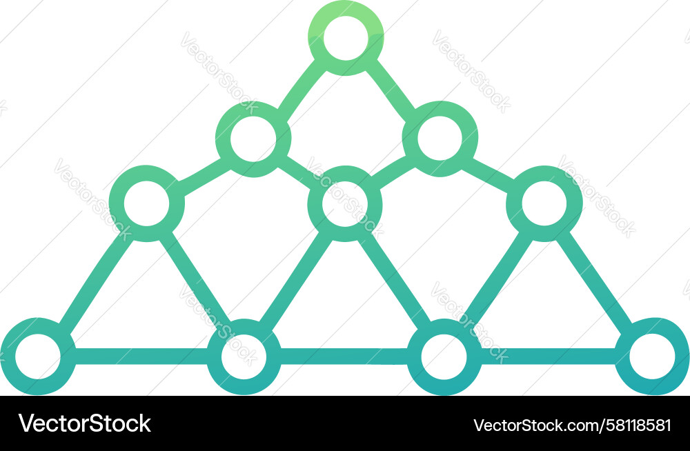 Interconnected Node Network Vector Image