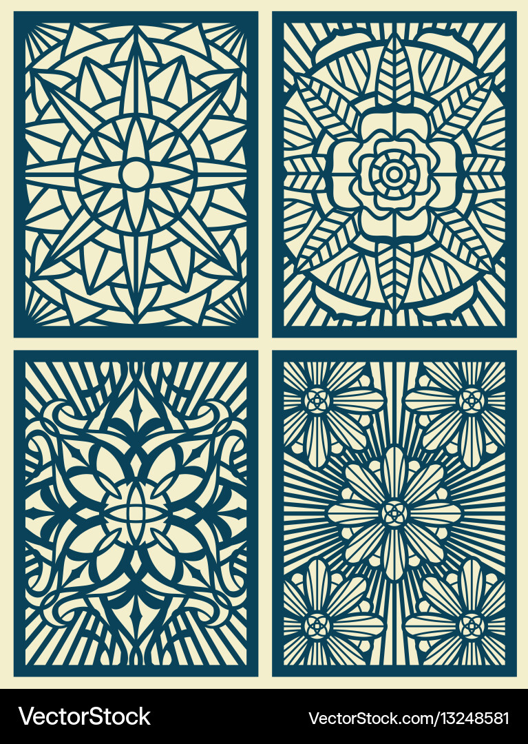 Intricate Fretwork Panel Pattern vector image