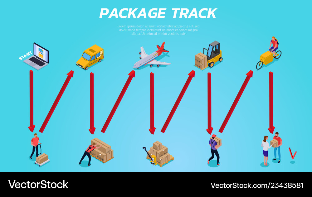 Logistic delivery isometric Royalty Free Vector Image
